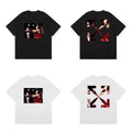 Off-White Red Tone Photo Arrow Cross Print Short Sleeve T-Shirt