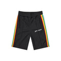 Palm Angels Rainbow Track Shorts - Black