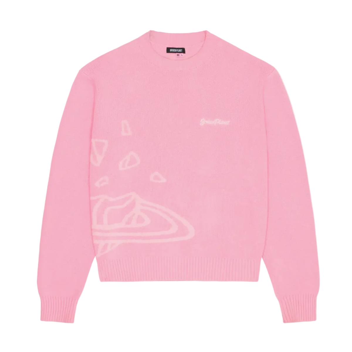 Broken Planet Knit Sweater Candy Pink